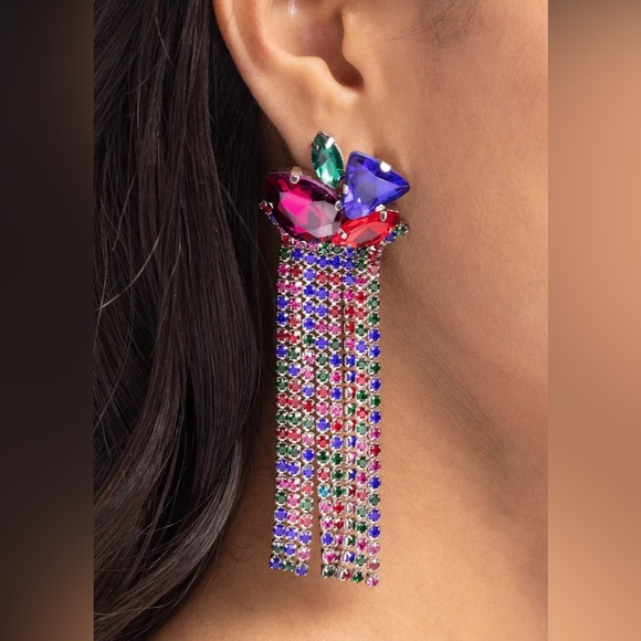 paparazzi Jewelry - Blinding Blend - Multi Earrings